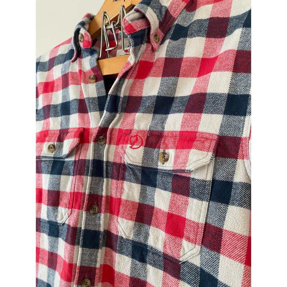 FjallRaven Thick Long Sleeve Cotton Flannel Shirt Size: Men Slim Fit Medium